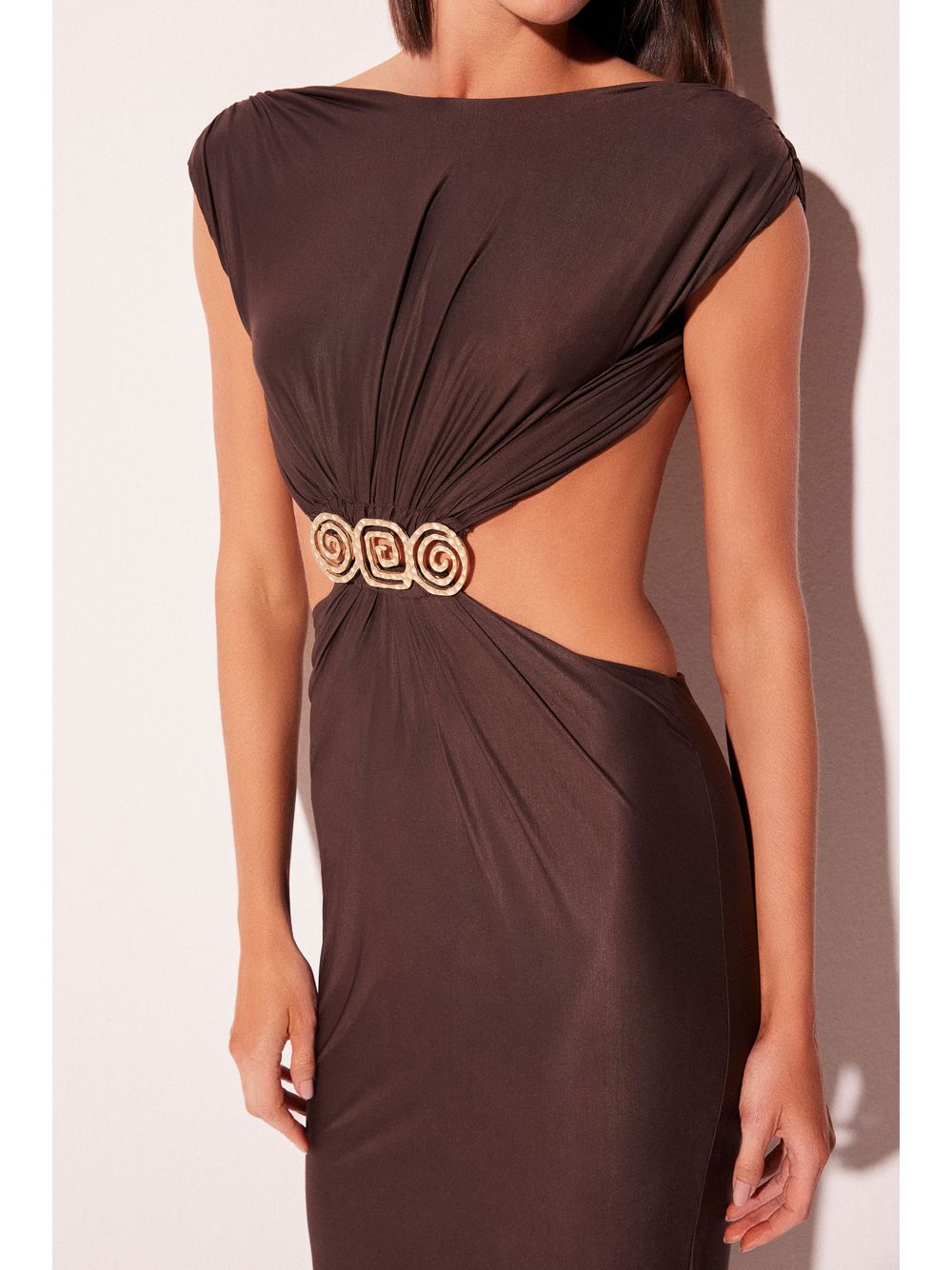 Água de Coco — Vestido Midi Espiral