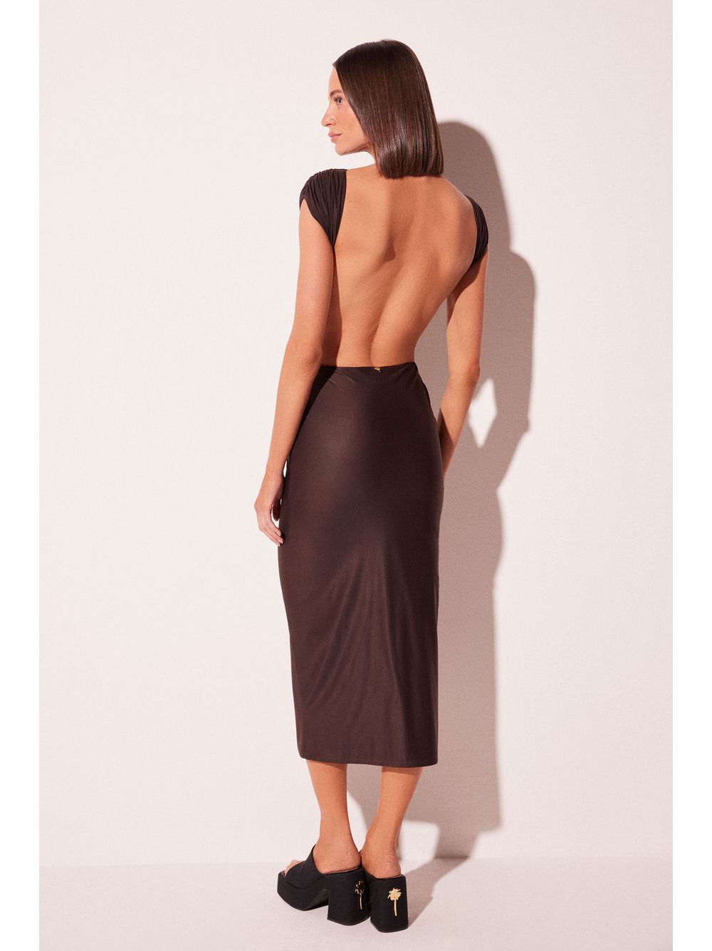 Água de Coco — Vestido Midi Espiral